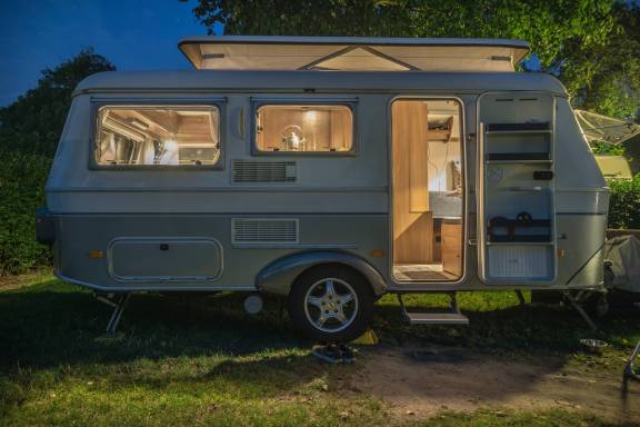 a refurbished caravan